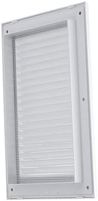 White Duo Smart Louvre Vent with Fly Mesh, 90mm x 240mm