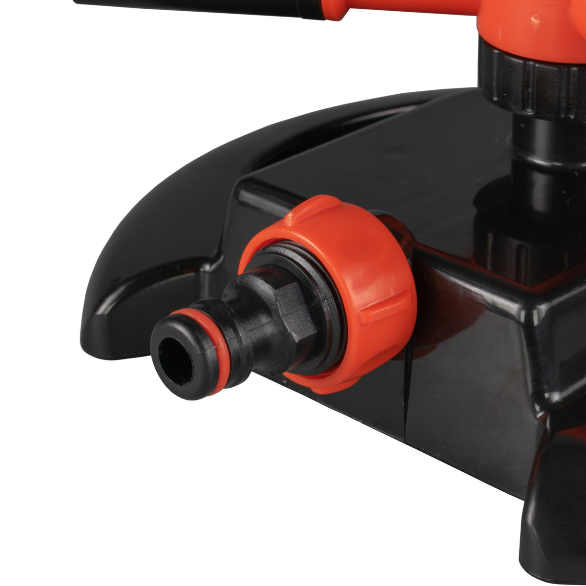 3-Arm Rotating Garden Sprinkler, Black & Orange