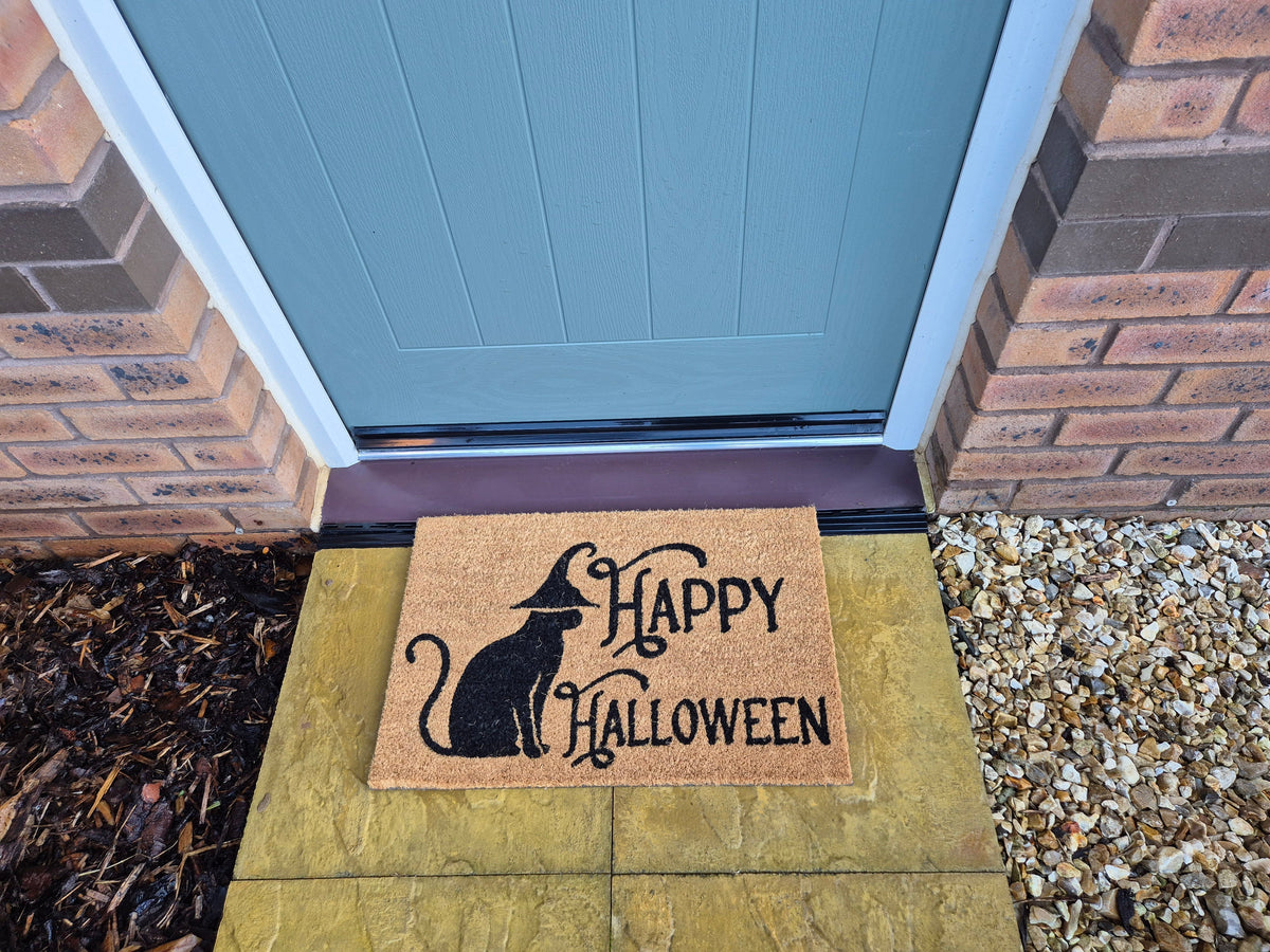 Coir Doormat, 60cm x 40cm - 'Happy Halloween'