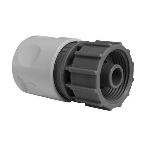 Female Hose Connector with 3/4" BSPF Thread, Grey