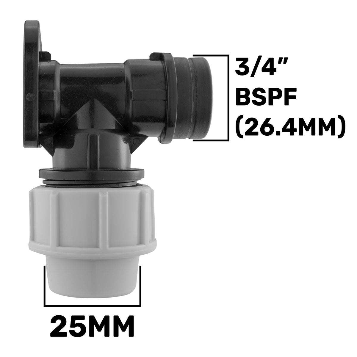 MDPE Bibtap Wall Plate Mount Tap Outlet