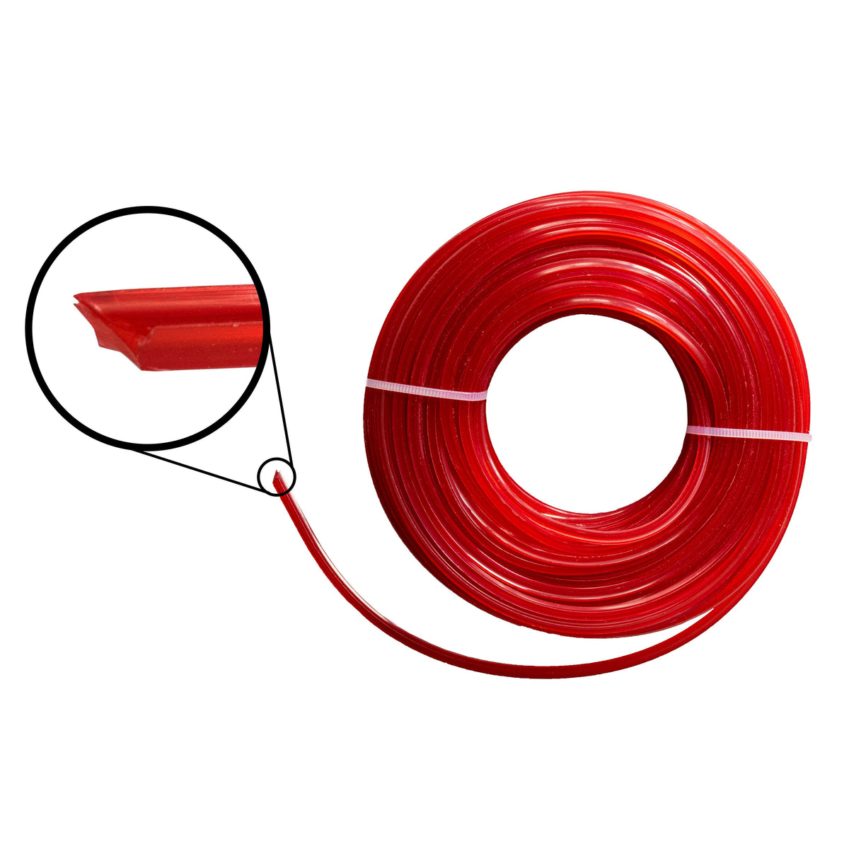 15m Twisted Red Star Trimmer Line, 2.4mm