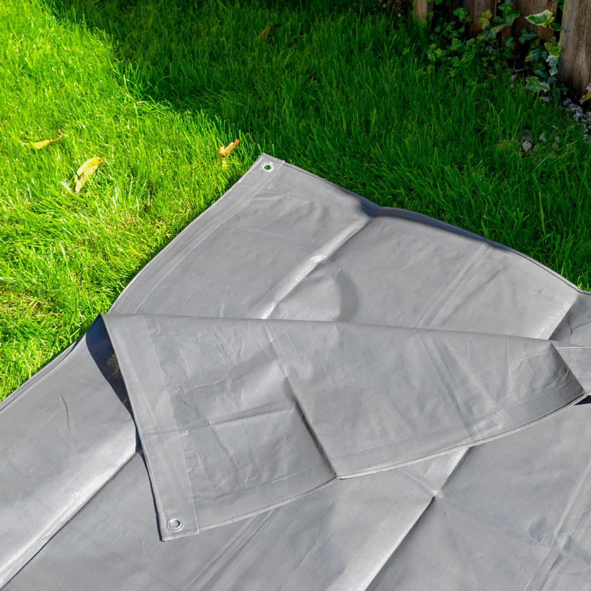 2m x 4m Grey Tarpaulins, L-Grade 200 GSM
