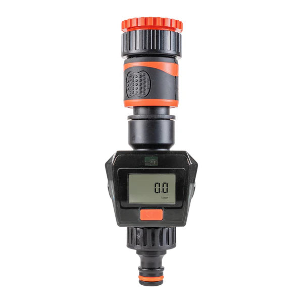 Water Flow Meter, Orange & Black