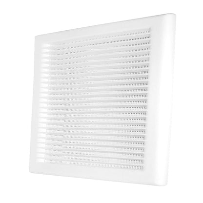 Luxury White Duo Smart Louvre Vent with Fly Mesh, 135mm x 135mm