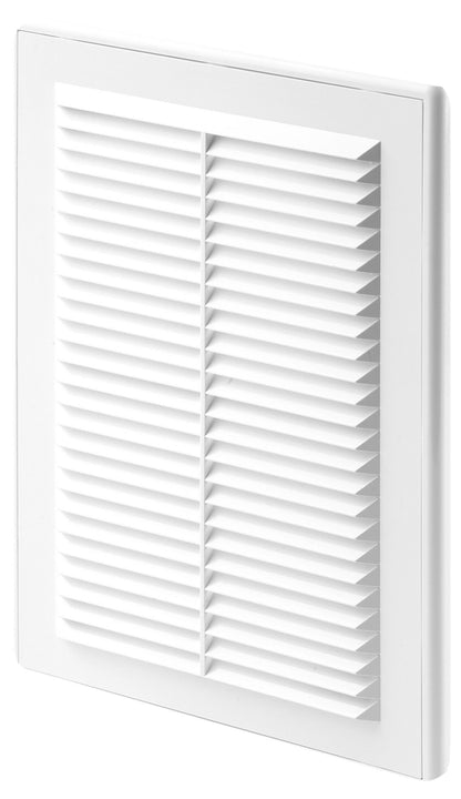 White Louvre Vent with Fly Screen, 150mm x 150mm