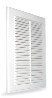 White Louvre Vent with Fly Screen, 150mm x 150mm