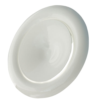 White Metal Anemostat Exhaust Ceiling Valve, 125mm