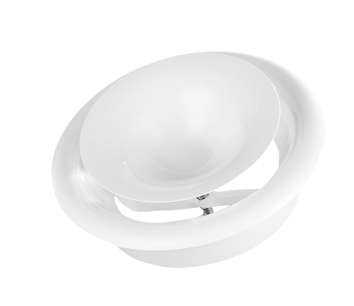 White Anemostat Intake Ceiling Valve, 150mm