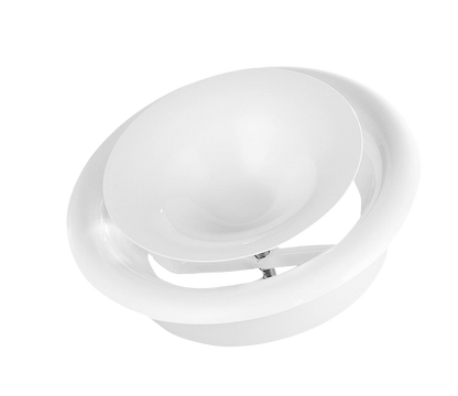 White Anemostat Intake Ceiling Valve, 125mm
