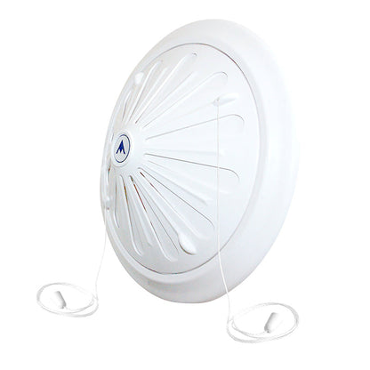 White Adjustable Round Louvre Vent, 80mm - 160mm