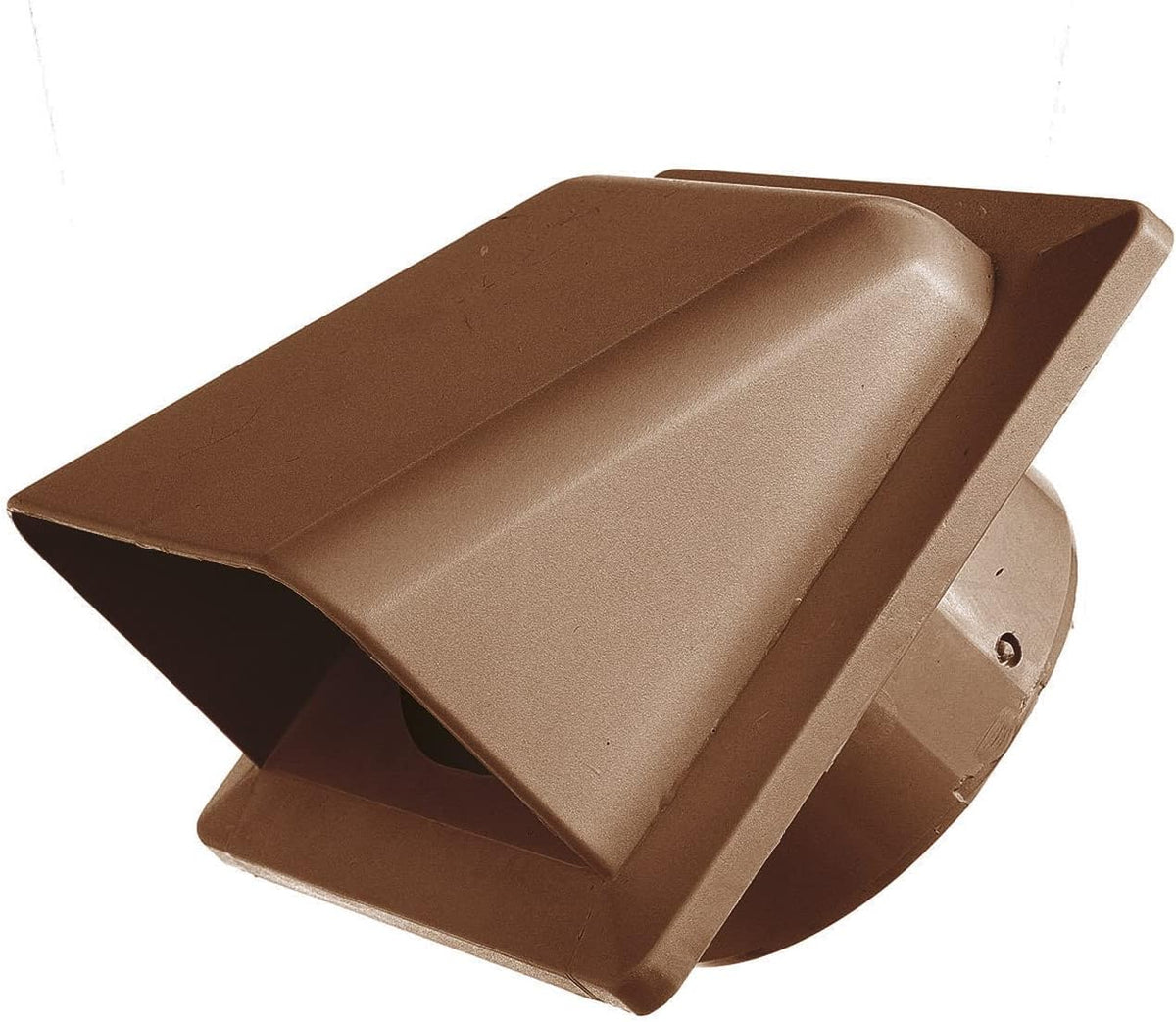 Brown External Louvre Vent with Hood, 100mm x 100mm