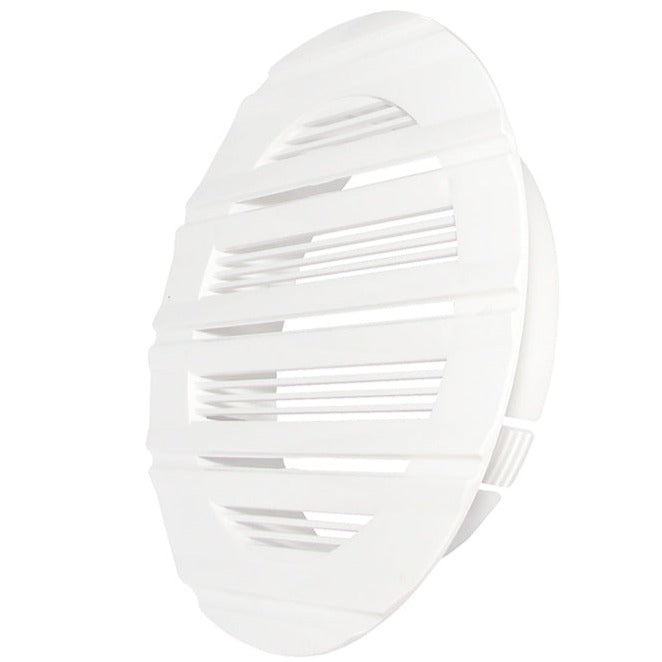 White Round Bella Louvre Vent, 125mm