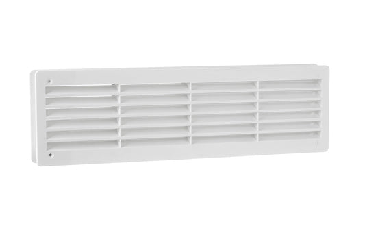 White Rectangle Louvre Door Vent, 90mm x 445mm