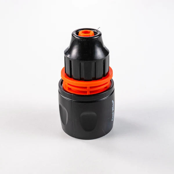 10mm Female Hose Connector, Black Orange