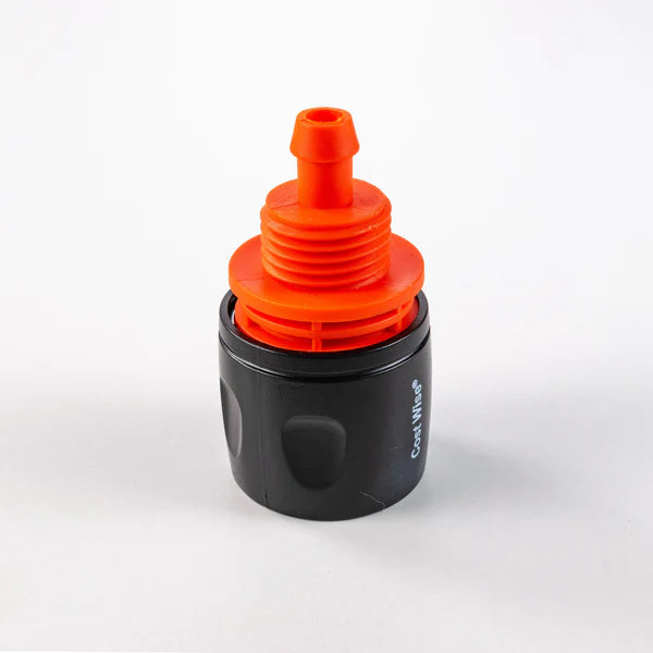 10mm Female Hose Connector, Black Orange