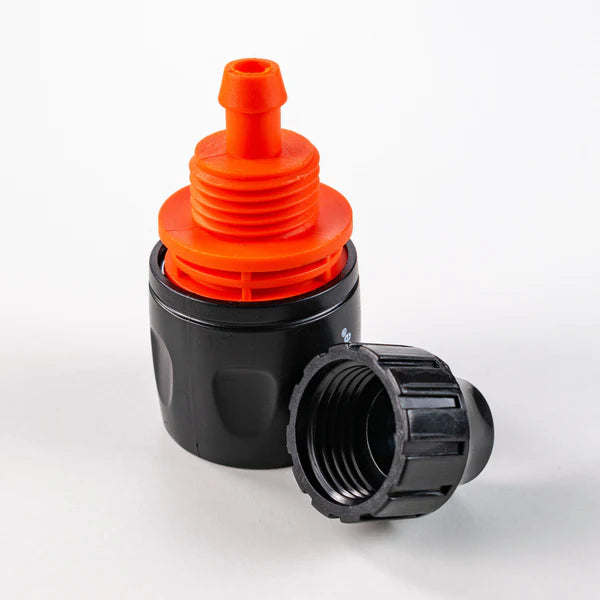 10mm Female Hose Connector, Black Orange