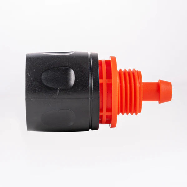 10mm Female Hose Connector, Black Orange