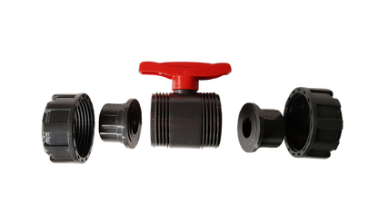 PVC Double Union Stopcock Valve, 1"