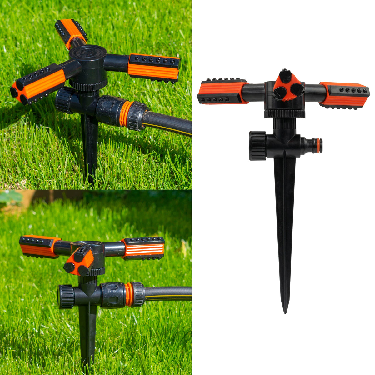 3 Arm Rotary Lawn Sprinkler on Spike, Eco line