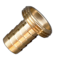 Brass 19mm Barbed Adapter with 1" BSP Male Thread