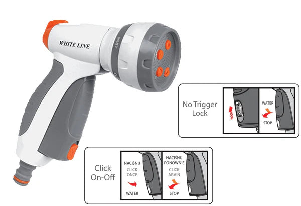Grey & White 4-Pattern Multi Water Sprayer, EN52M