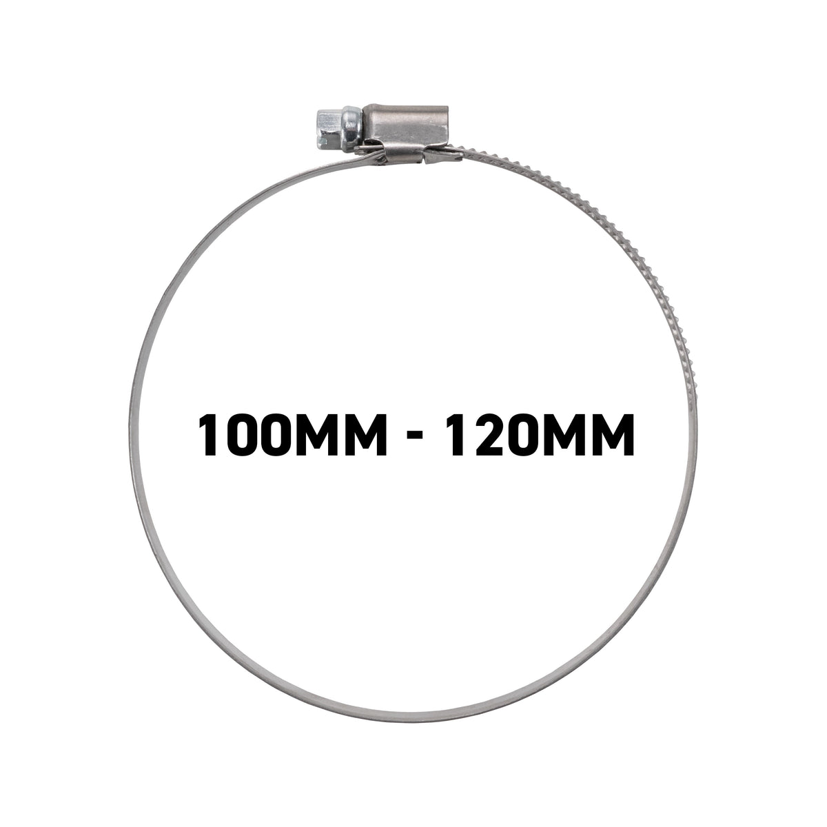 W2 Stainless Steel Hose Clips, 100mm - 120mm