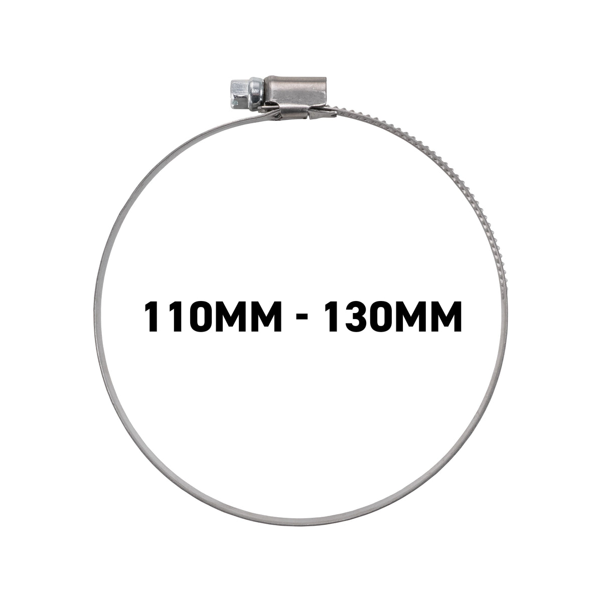 W2 Stainless Steel Hose Clips, 110mm - 130mm