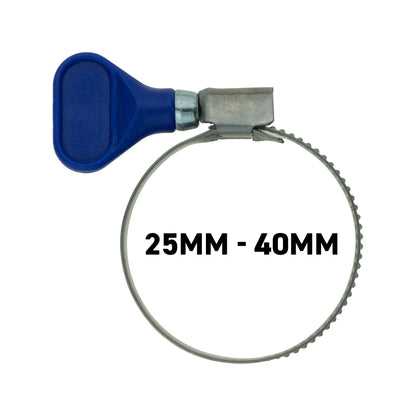 W2 Stainless Steel Butterfly Grip Hose Clips, 25mm-40mm