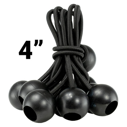 4" Black Bungee Balls, (x80)