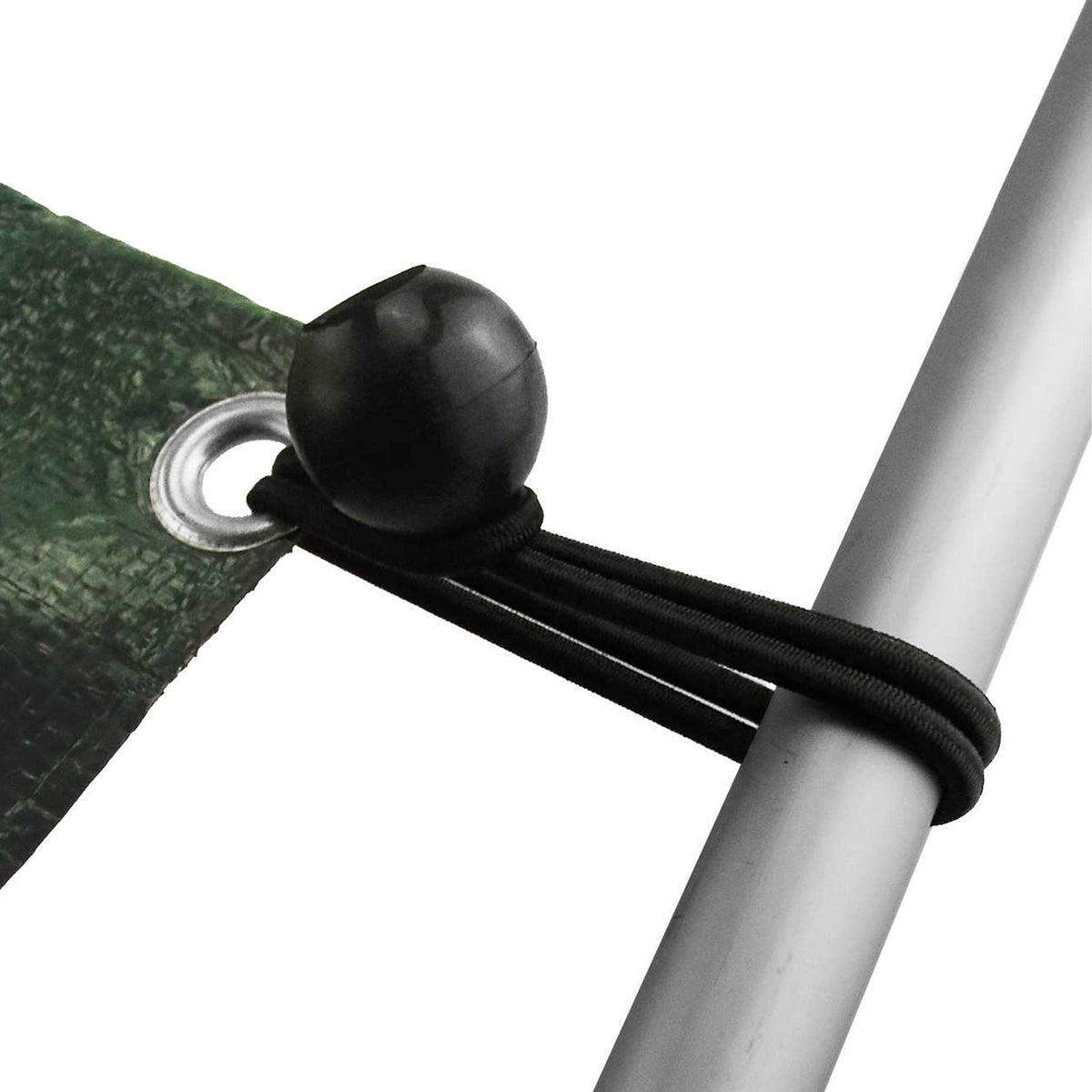 4" Black Bungee Balls, (x10)