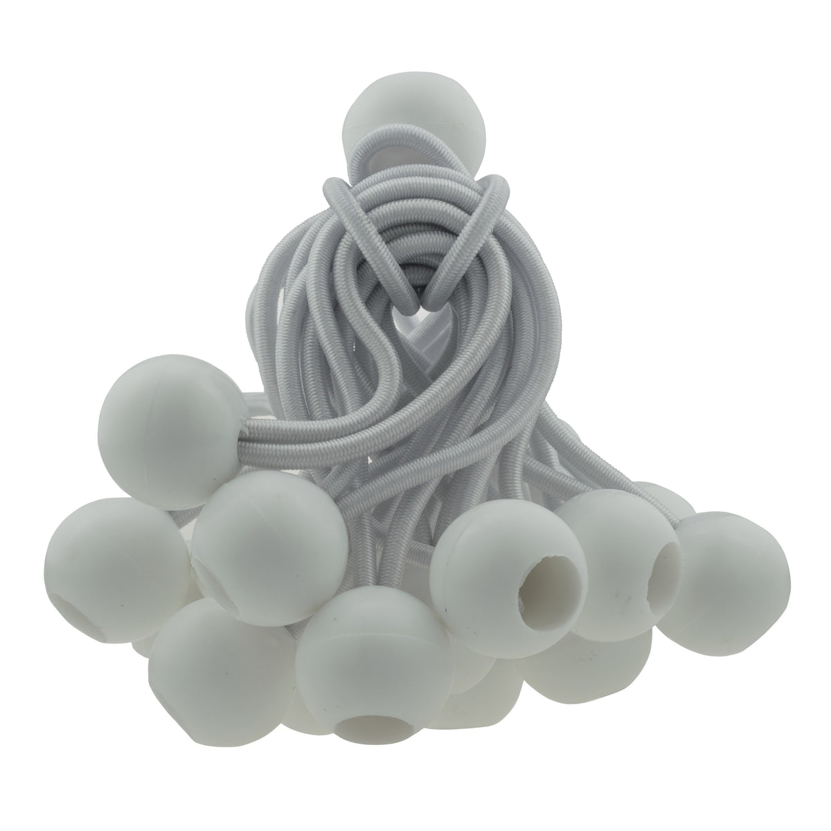 4" White Bungee Balls, (x20)