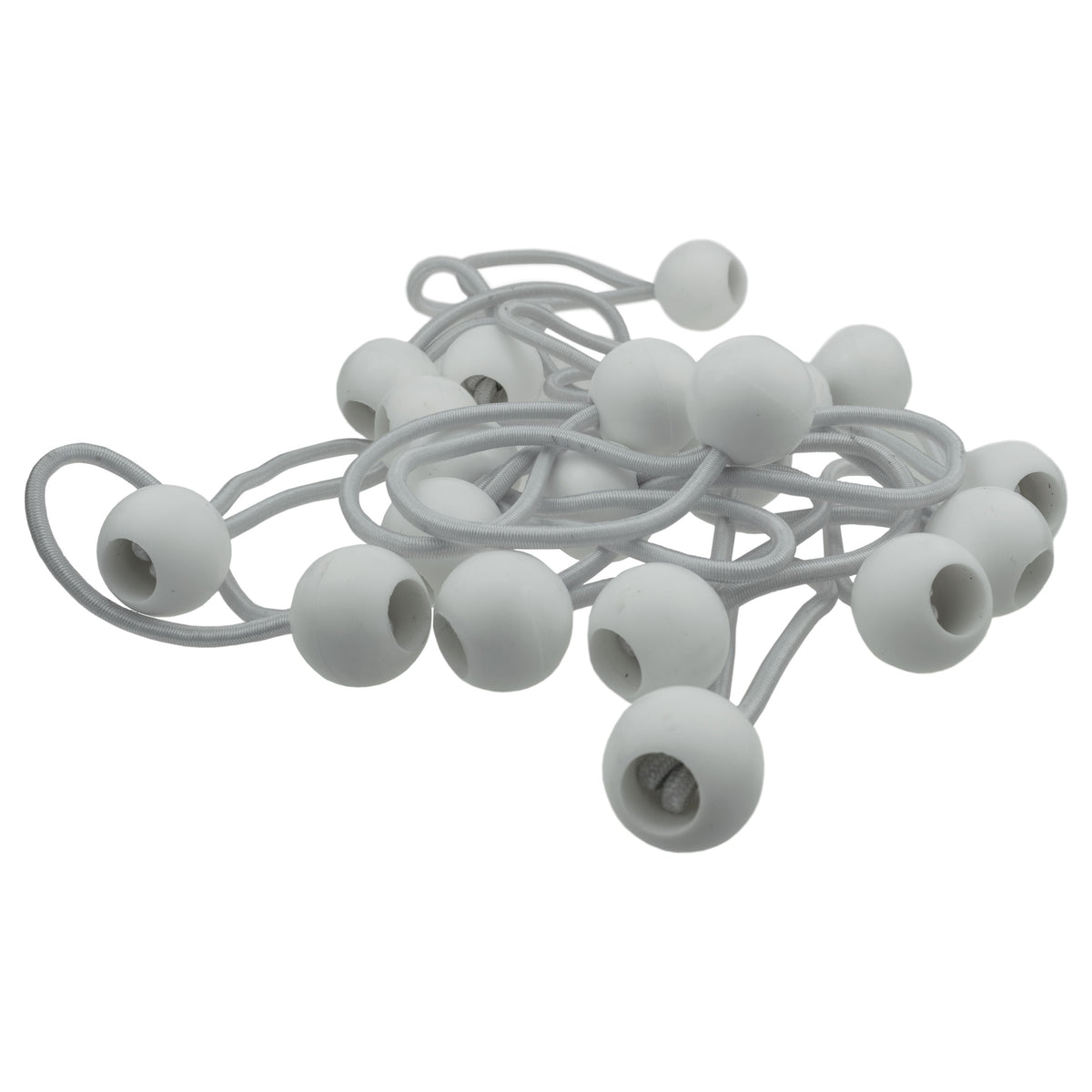 4" White Bungee Balls, (x80)