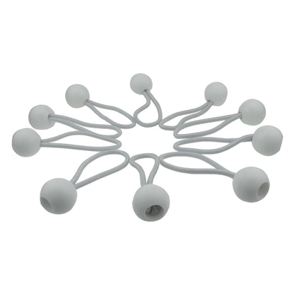4" White Bungee Balls, (x80)