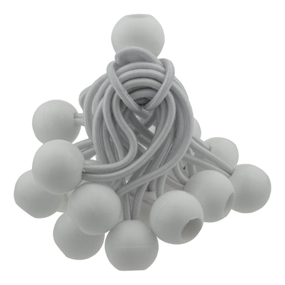 4" White Bungee Balls, (x60)
