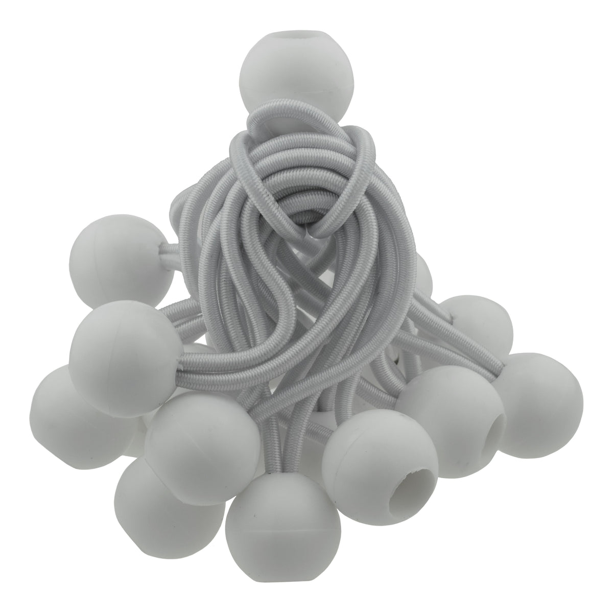 4" White Bungee Balls, (x80)