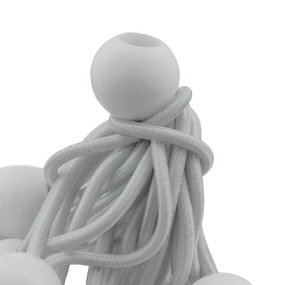 4" White Bungee Balls, (x200)