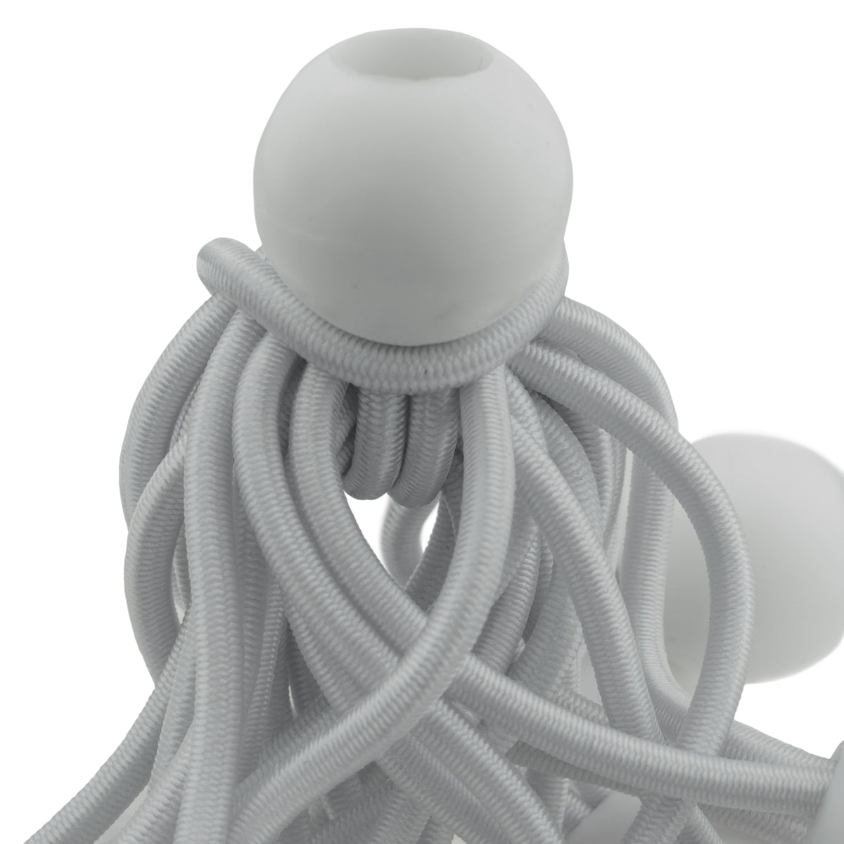 4" White Bungee Balls, (x80)