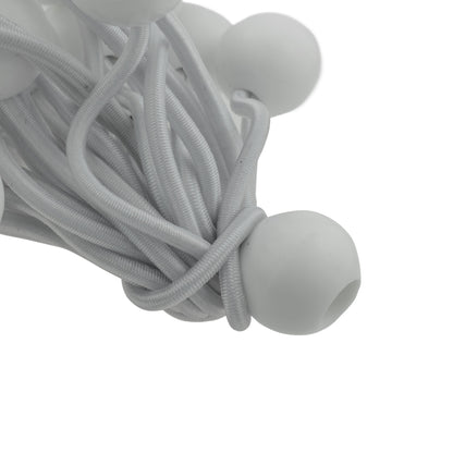 4" White Bungee Balls, (x60)