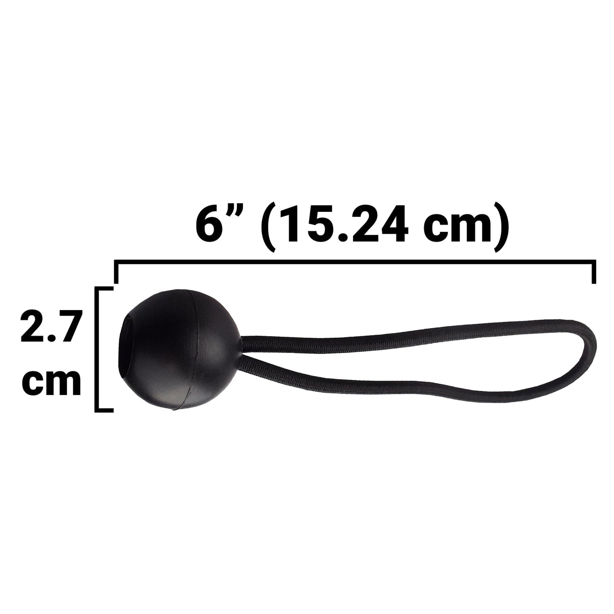 Black Bungee Balls 6"