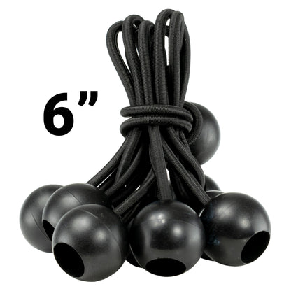 Black Bungee Balls 6"
