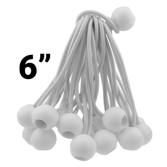 White Bungee Balls 6"