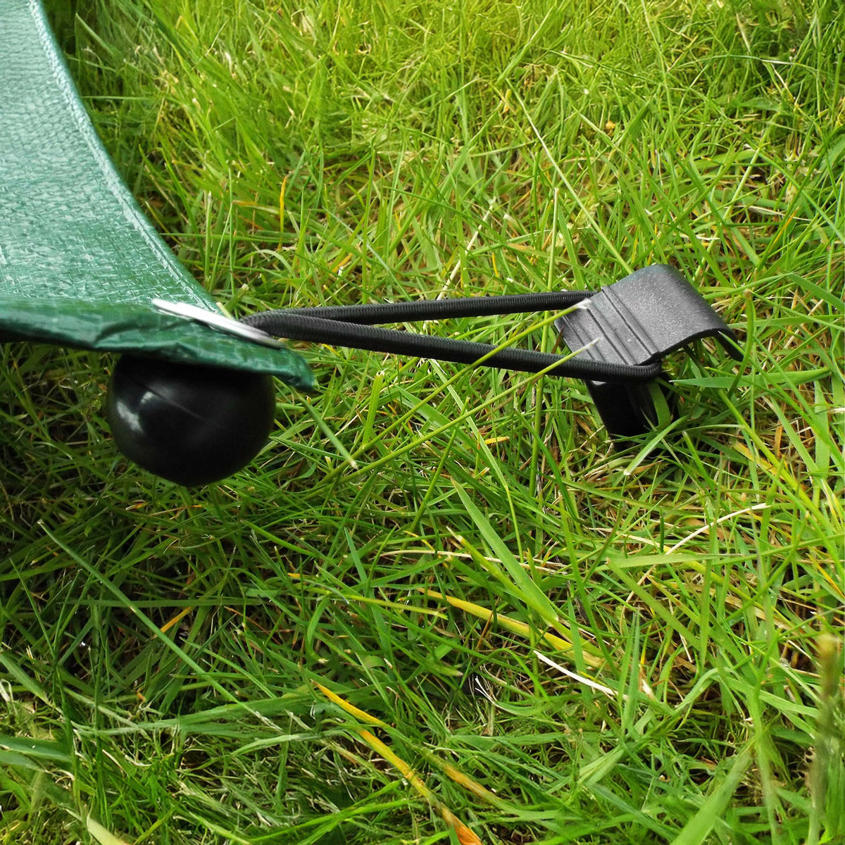 6" Black Bungee Balls, (x10)