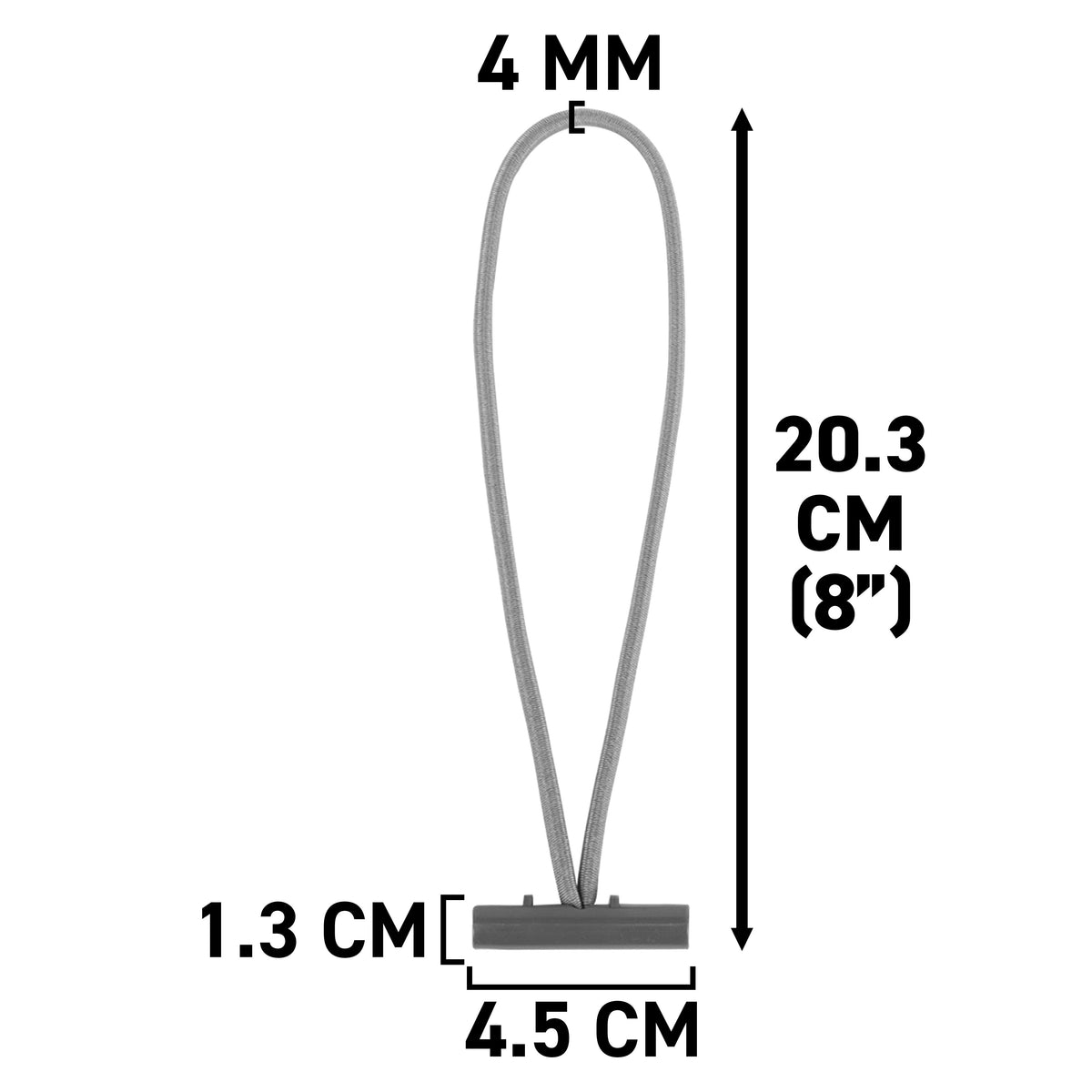Bungee Loops with Metal T Bar, 8"