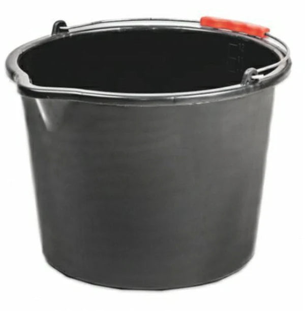 Black Multipurpose Bucket with Handle, 20 Litres