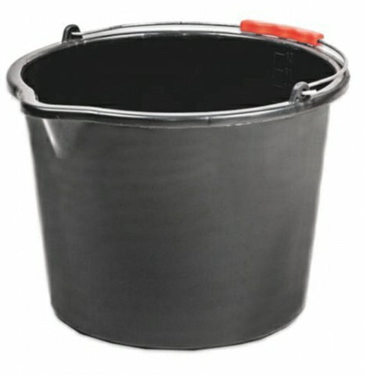 Black Multipurpose Bucket with Handle, 16 Litres