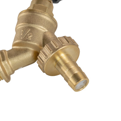 Brass Barbed Single Turn Dial Bib Tap, 1/2" BSP