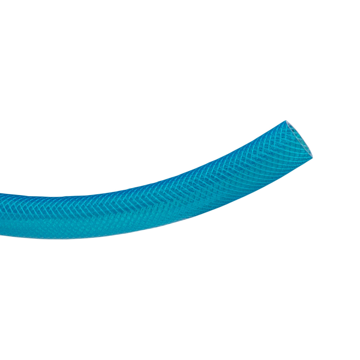 19mm Braided PVC Fuel Tech Hose, Transparent Blue