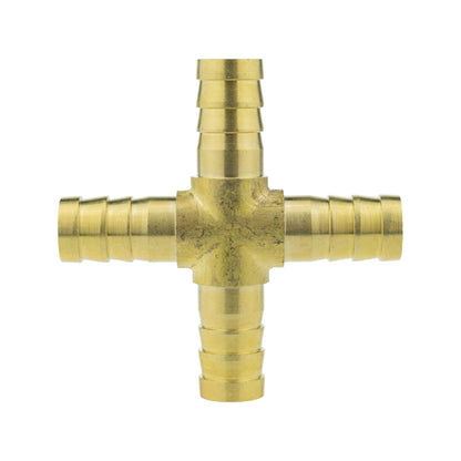 Brass 4-way Cross Splitter, 10mm