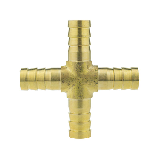Brass 4-way Cross Splitter, 10mm